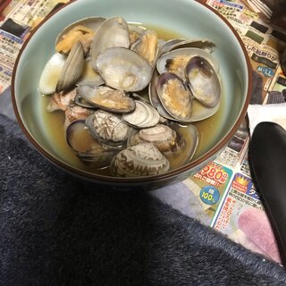 味噌アサリ酒蒸し